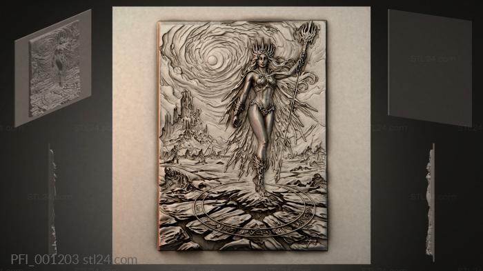 Панно фентези (PFI_001203) 3D модель для ЧПУ станка