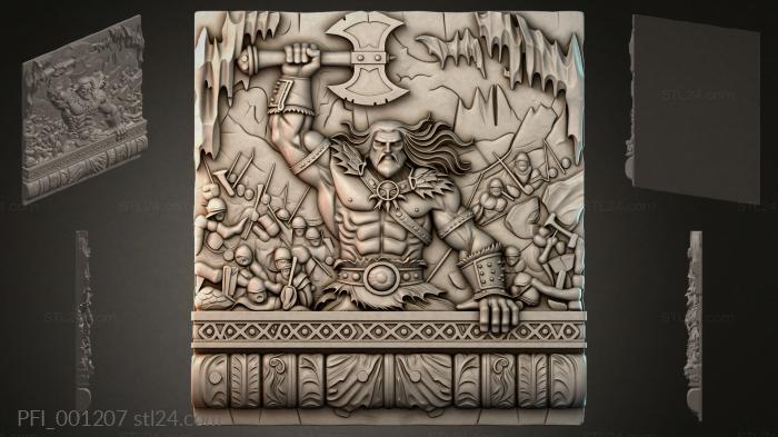 Панно фентези (PFI_001207) 3D модель для ЧПУ станка