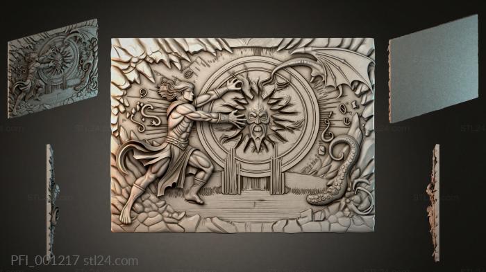 Панно фентези (PFI_001217) 3D модель для ЧПУ станка
