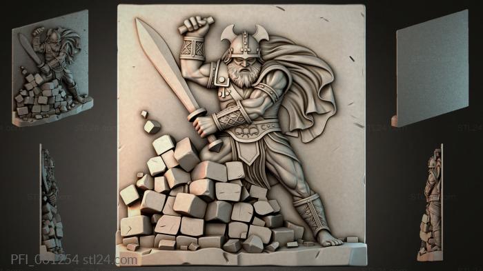 Панно фентези (PFI_001254) 3D модель для ЧПУ станка