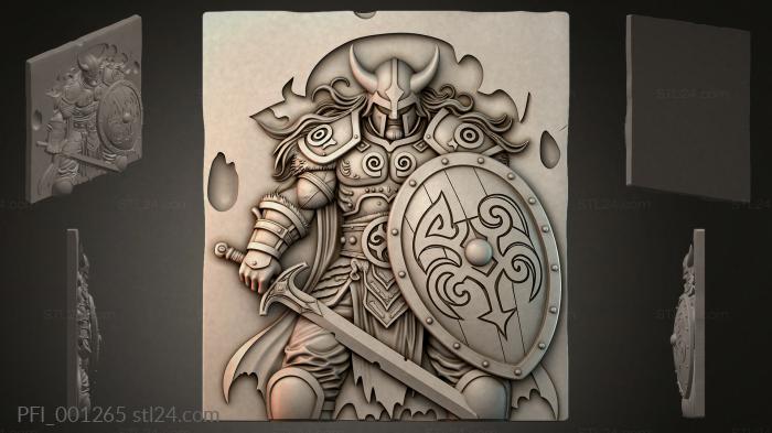 Панно фентези (PFI_001265) 3D модель для ЧПУ станка