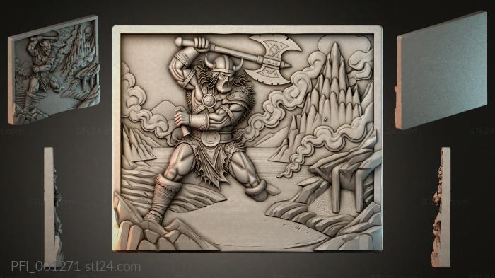 Панно фентези (PFI_001271) 3D модель для ЧПУ станка