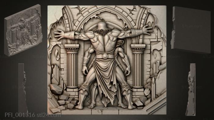 Панно фентези (PFI_001316) 3D модель для ЧПУ станка