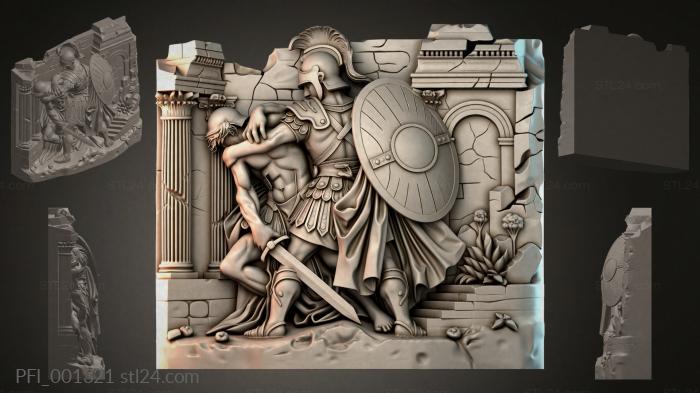 Панно фентези (PFI_001321) 3D модель для ЧПУ станка