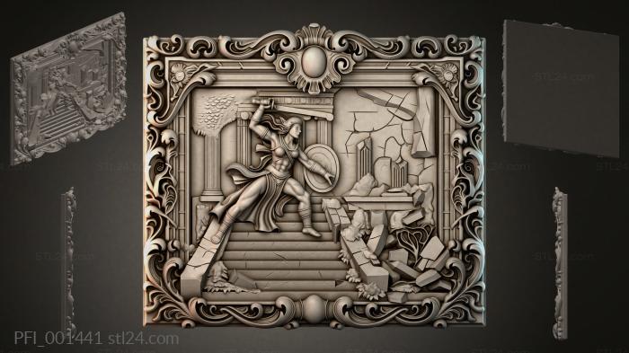 Панно фентези (PFI_001441) 3D модель для ЧПУ станка