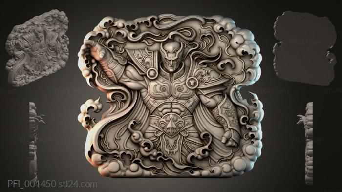 Панно фентези (PFI_001450) 3D модель для ЧПУ станка