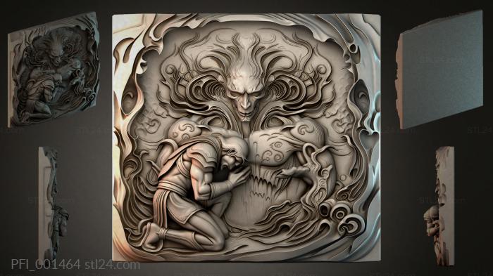 Панно фентези (PFI_001464) 3D модель для ЧПУ станка