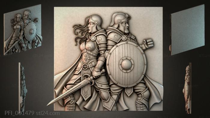 Панно фентези (PFI_001479) 3D модель для ЧПУ станка