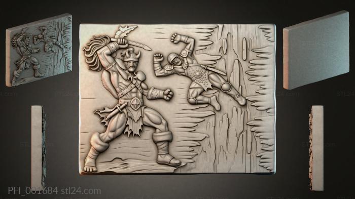 Панно фентези (PFI_001684) 3D модель для ЧПУ станка