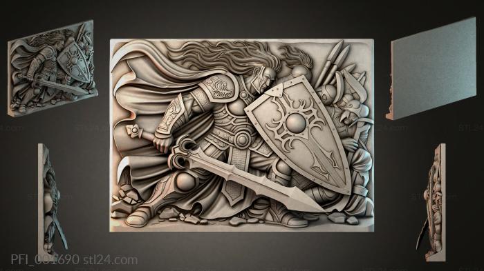 Панно фентези (PFI_001690) 3D модель для ЧПУ станка