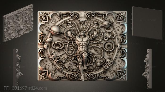 Панно фентези (PFI_001697) 3D модель для ЧПУ станка