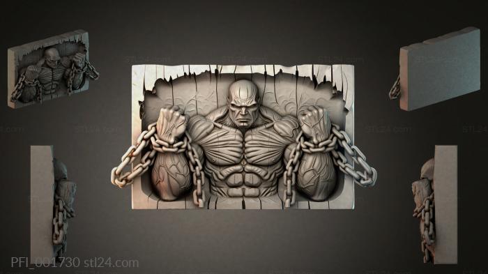 Панно фентези (PFI_001730) 3D модель для ЧПУ станка