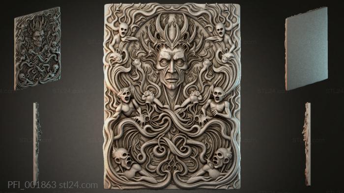 Панно фентези (PFI_001863) 3D модель для ЧПУ станка