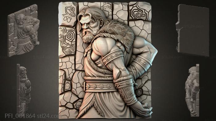 Панно фентези (PFI_001864) 3D модель для ЧПУ станка