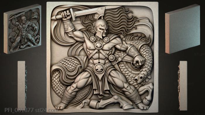 Панно фентези (PFI_001877) 3D модель для ЧПУ станка