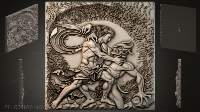 Панно фентези (PFI_001895) 3D модель для ЧПУ станка