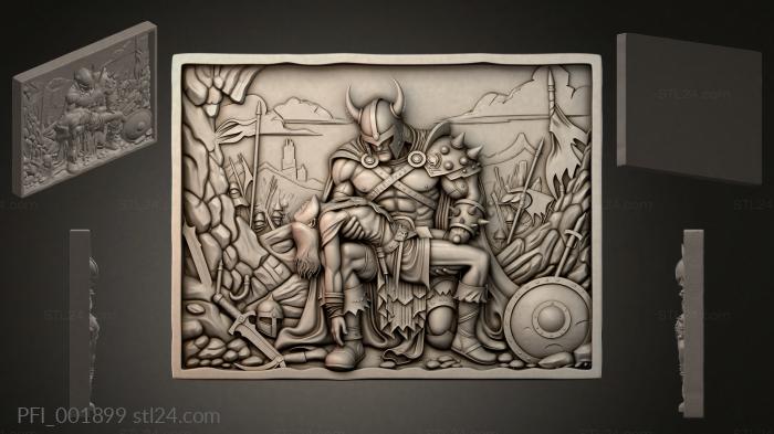 Панно фентези (PFI_001899) 3D модель для ЧПУ станка