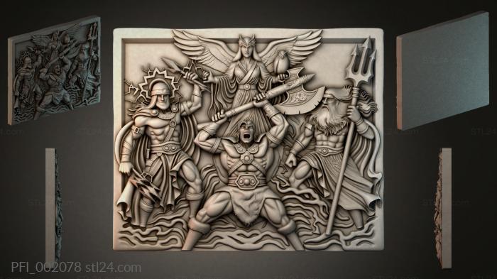 Панно фентези (PFI_002078) 3D модель для ЧПУ станка