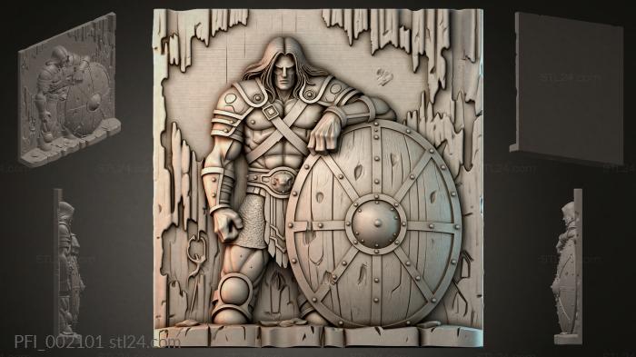 Панно фентези (PFI_002101) 3D модель для ЧПУ станка