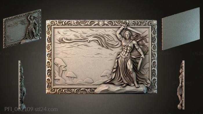 Панно фентези (PFI_002109) 3D модель для ЧПУ станка