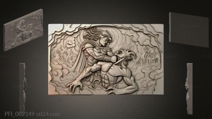 Панно фентези (PFI_002149) 3D модель для ЧПУ станка