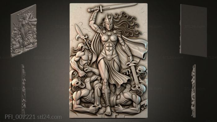Панно фентези (PFI_002221) 3D модель для ЧПУ станка
