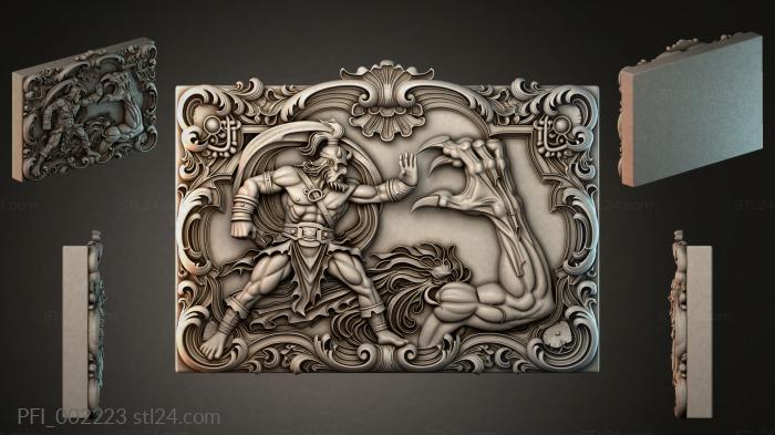 Панно фентези (PFI_002223) 3D модель для ЧПУ станка