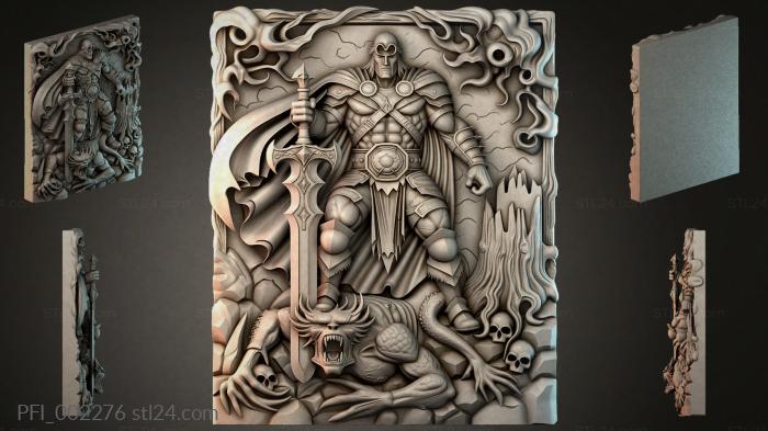 Панно фентези (PFI_002276) 3D модель для ЧПУ станка