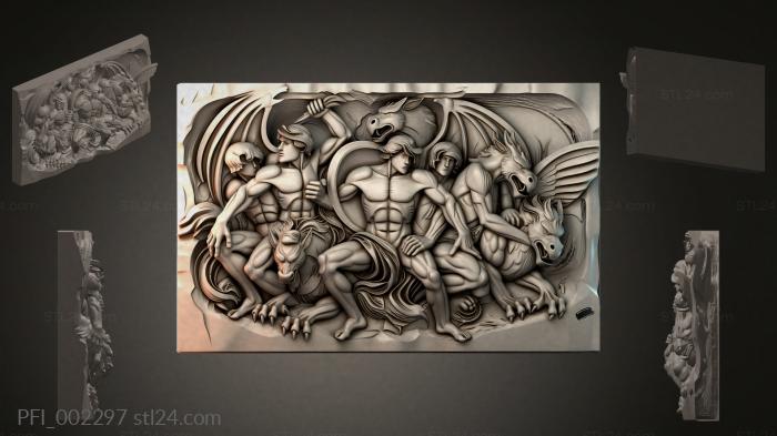 Панно фентези (PFI_002297) 3D модель для ЧПУ станка