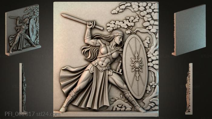 Панно фентези (PFI_002317) 3D модель для ЧПУ станка
