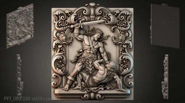 Панно фентези (PFI_002330) 3D модель для ЧПУ станка