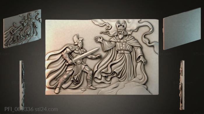 Панно фентези (PFI_002336) 3D модель для ЧПУ станка