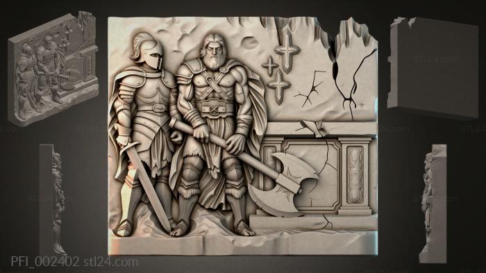 Панно фентези (PFI_002402) 3D модель для ЧПУ станка