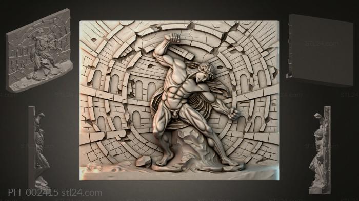 Панно фентези (PFI_002415) 3D модель для ЧПУ станка