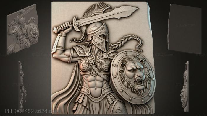 Панно фентези (PFI_002482) 3D модель для ЧПУ станка