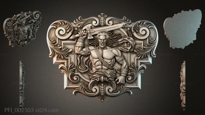 Панно фентези (PFI_002503) 3D модель для ЧПУ станка
