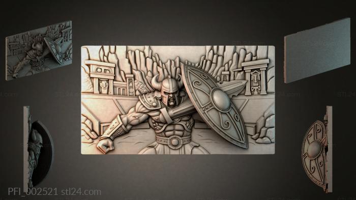 Панно фентези (PFI_002521) 3D модель для ЧПУ станка