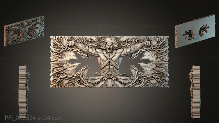 Панно фентези (PFI_002534) 3D модель для ЧПУ станка