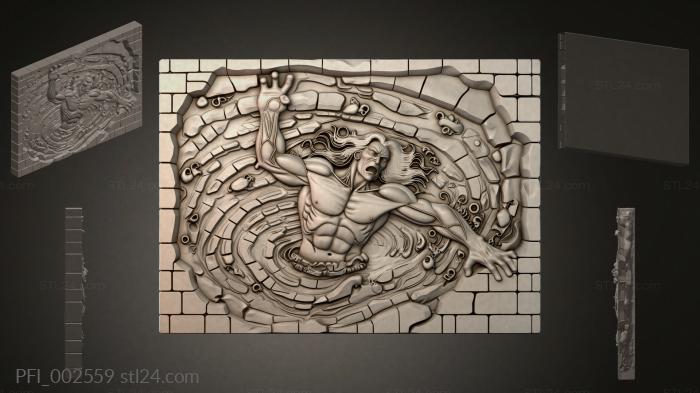 Панно фентези (PFI_002559) 3D модель для ЧПУ станка