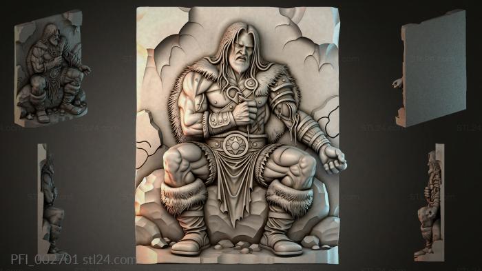 Панно фентези (PFI_002701) 3D модель для ЧПУ станка