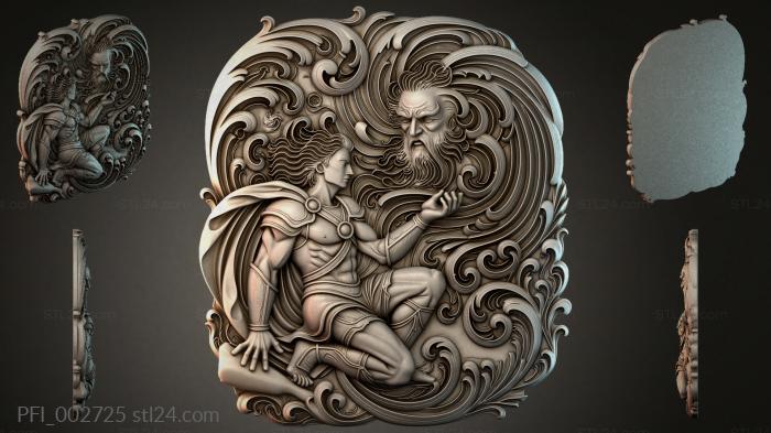 Панно фентези (PFI_002725) 3D модель для ЧПУ станка