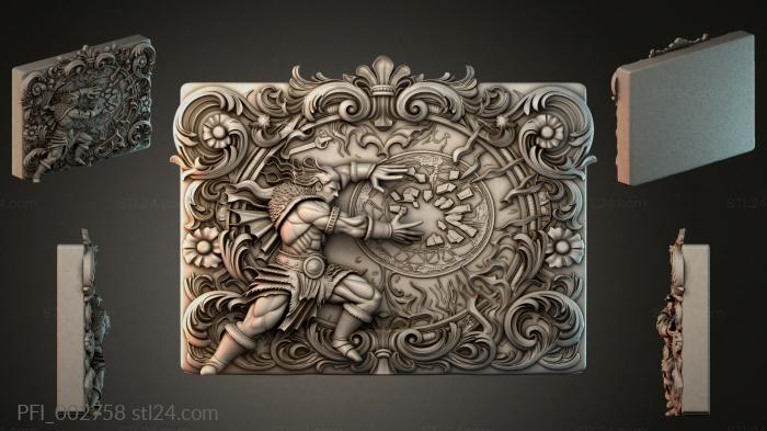 Панно фентези (PFI_002758) 3D модель для ЧПУ станка