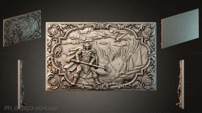 Панно фентези (PFI_002823) 3D модель для ЧПУ станка