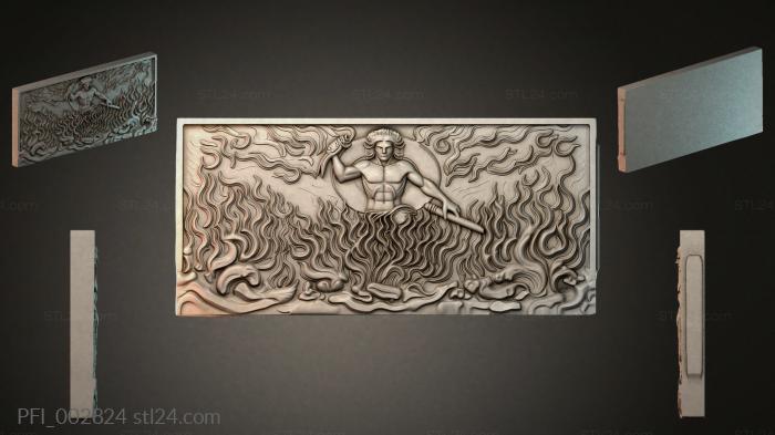 Панно фентези (PFI_002824) 3D модель для ЧПУ станка
