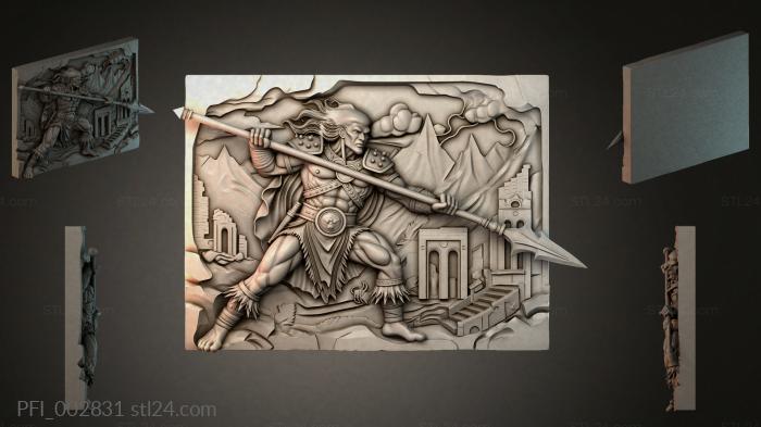 Панно фентези (PFI_002831) 3D модель для ЧПУ станка