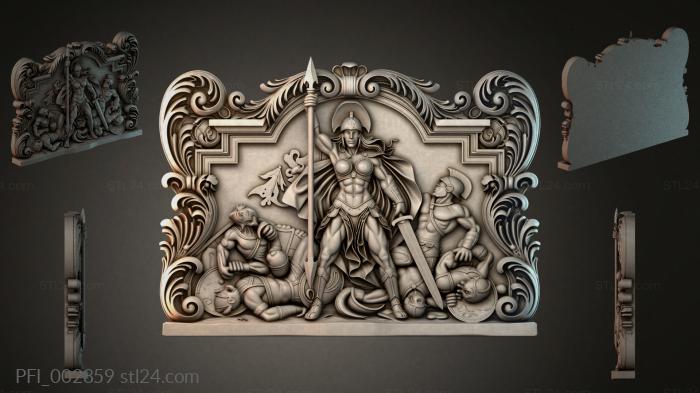 Панно фентези (PFI_002859) 3D модель для ЧПУ станка