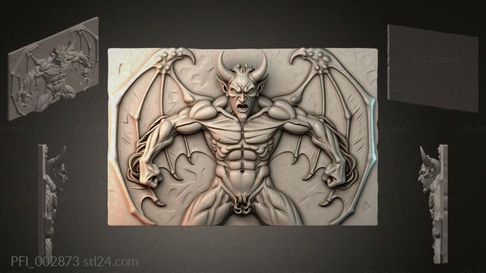 Панно фентези (PFI_002873) 3D модель для ЧПУ станка