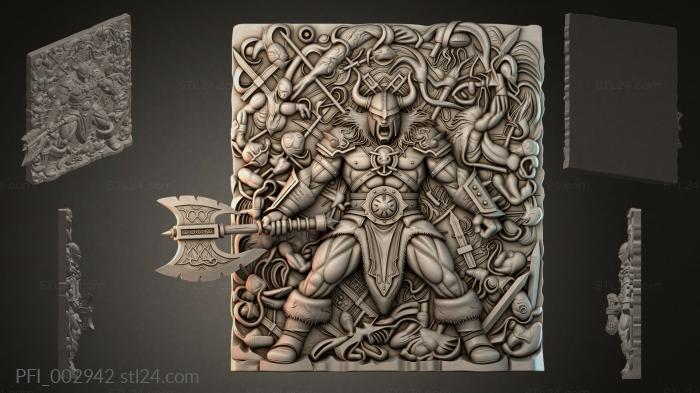 Панно фентези (PFI_002942) 3D модель для ЧПУ станка