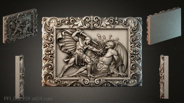 Панно фентези (PFI_002959) 3D модель для ЧПУ станка