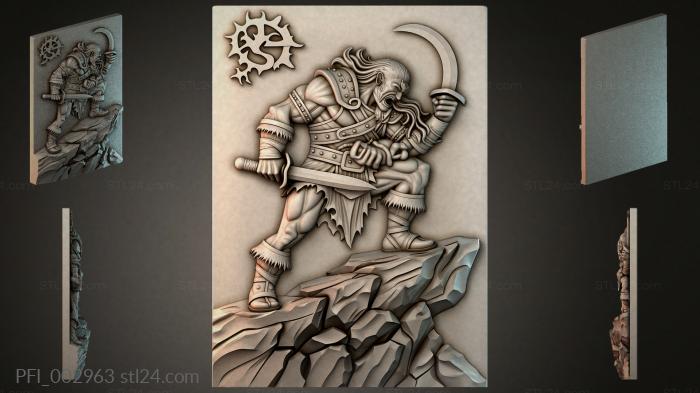 Панно фентези (PFI_002963) 3D модель для ЧПУ станка